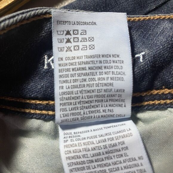 AMERICAN EAGLE Jeans Low Rise Kick Boot Flare Stretch Dark Denim Womens 8 Blue - Picture 10 of 11